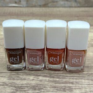 Lot Of 4 Max Makeup Cherimoya Gel Effect Nail Polish Cafe Bistro WT .50 oz